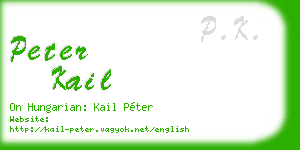 peter kail business card